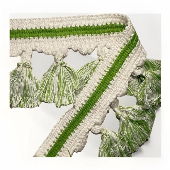 3-1/2"x1yd Fabric Tassel Trim Passementerie For Drapery Tapestry Upholstery - Picture 1 of 3